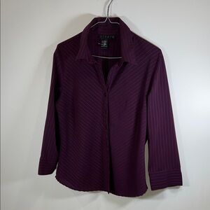 Ninety Deep Purple Button Down Shirt